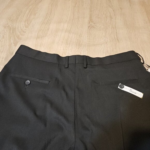 Haggar Men's Black Classic-Fit Flat Front Stretch Suit Pants Size 36W 30L - Picture 5 of 7
